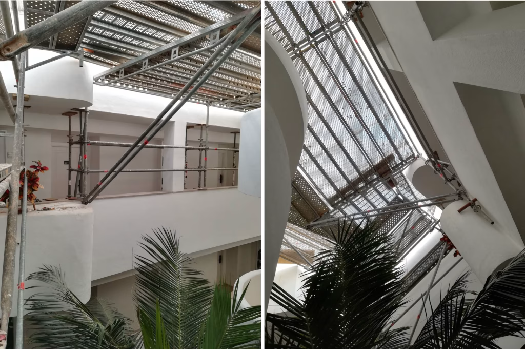 Andamio tubular montado